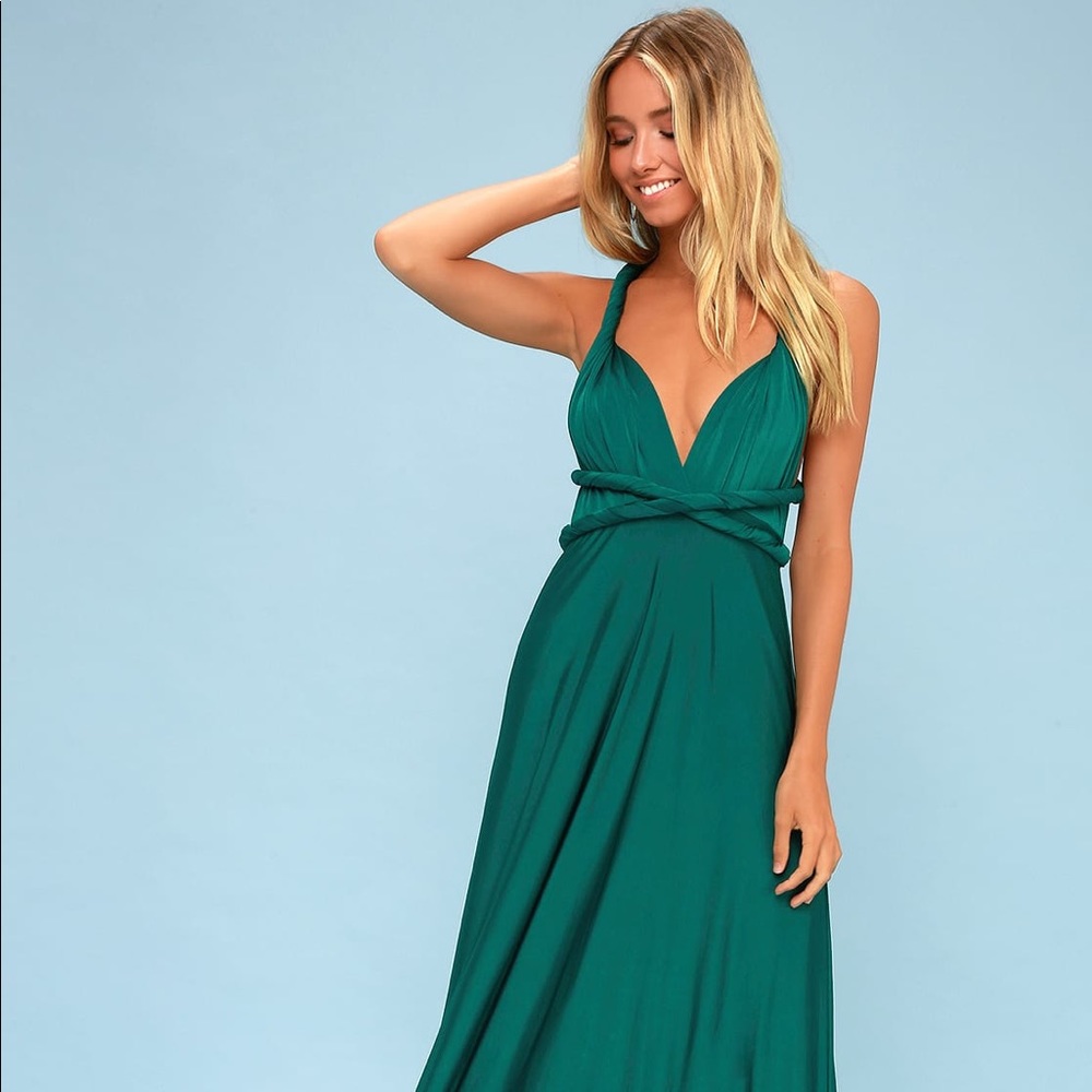 Lulu’s CONVERTIBLE EMERALD GREEN MAXI DRESS